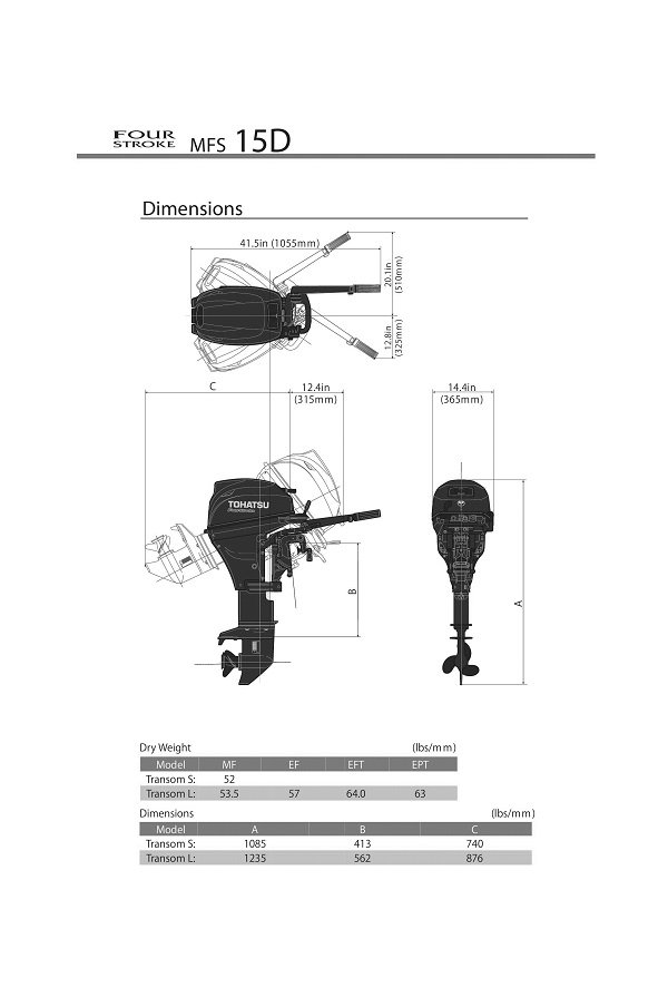 MFS 15 Dimensions