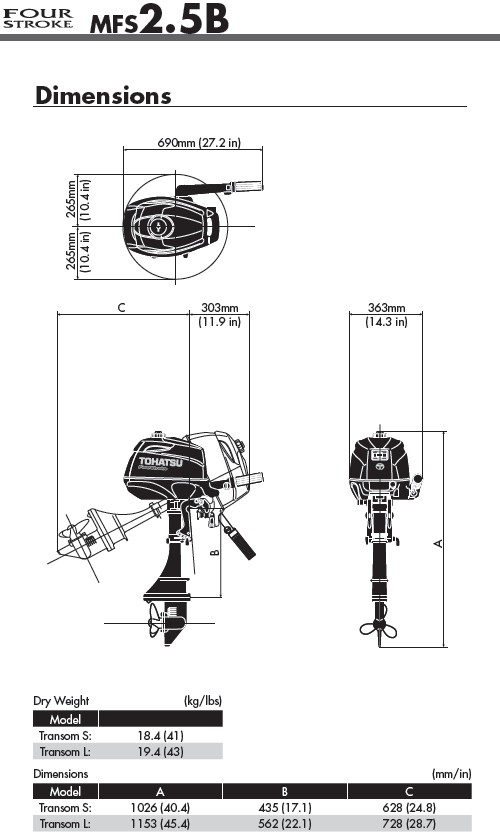 MFS 2.5 Dimensions