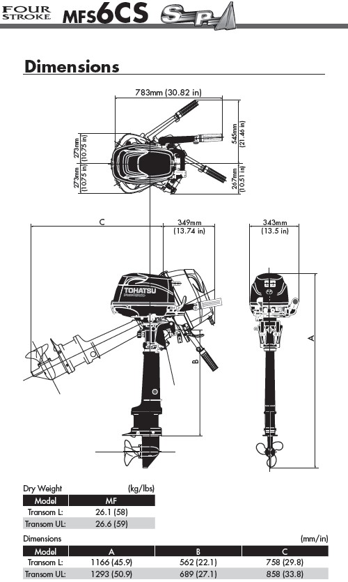 MFS 6SP Dimensions