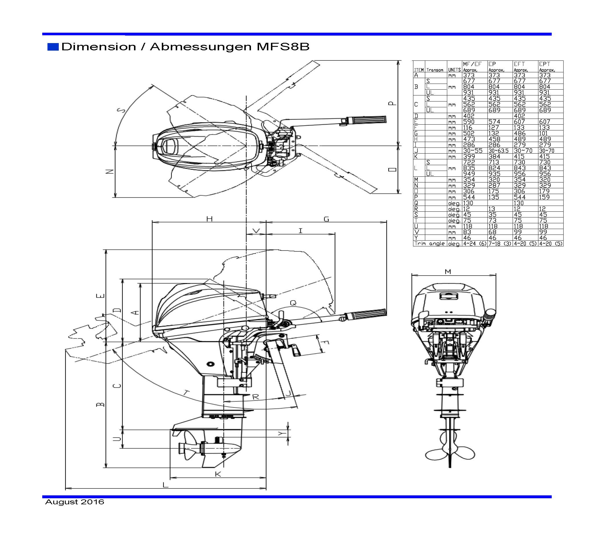 MFS 8 Dimensions