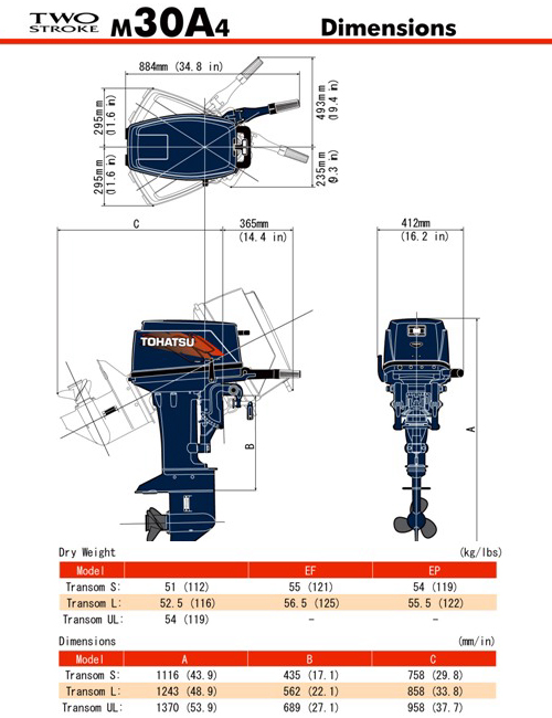 M30 Dimensions